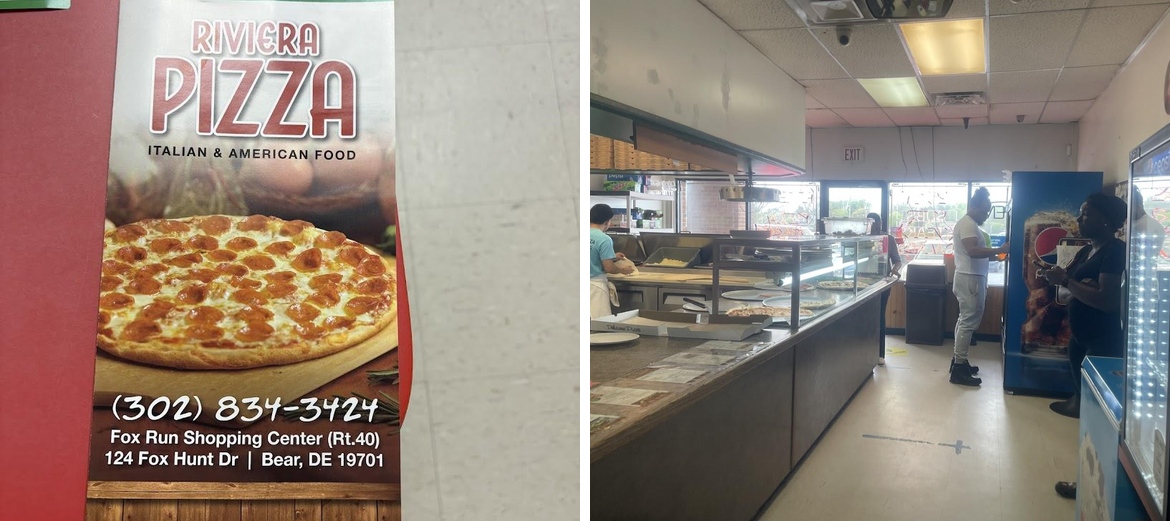 Riviera Pizza Menu