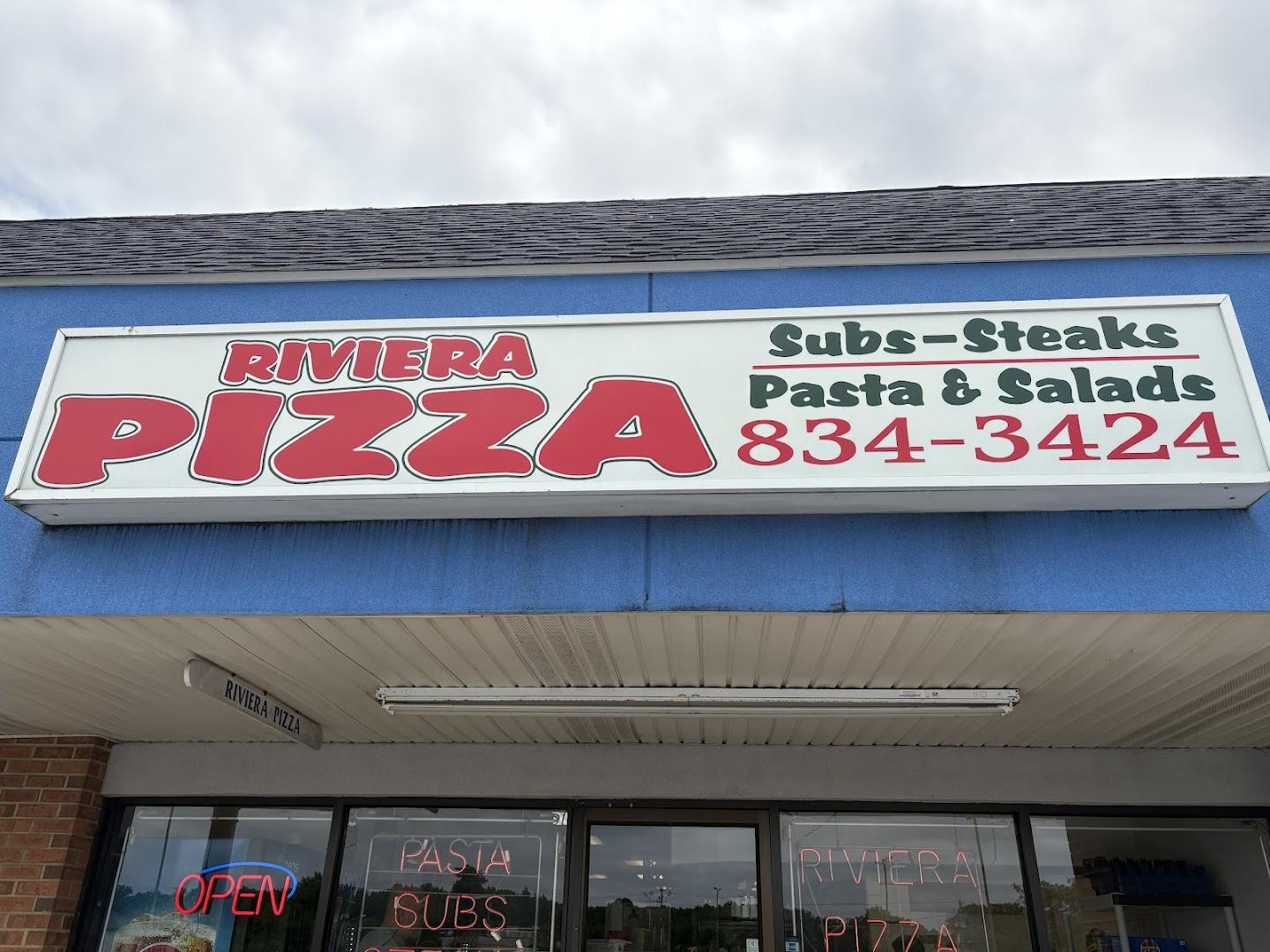 Riviera Pizza Menu